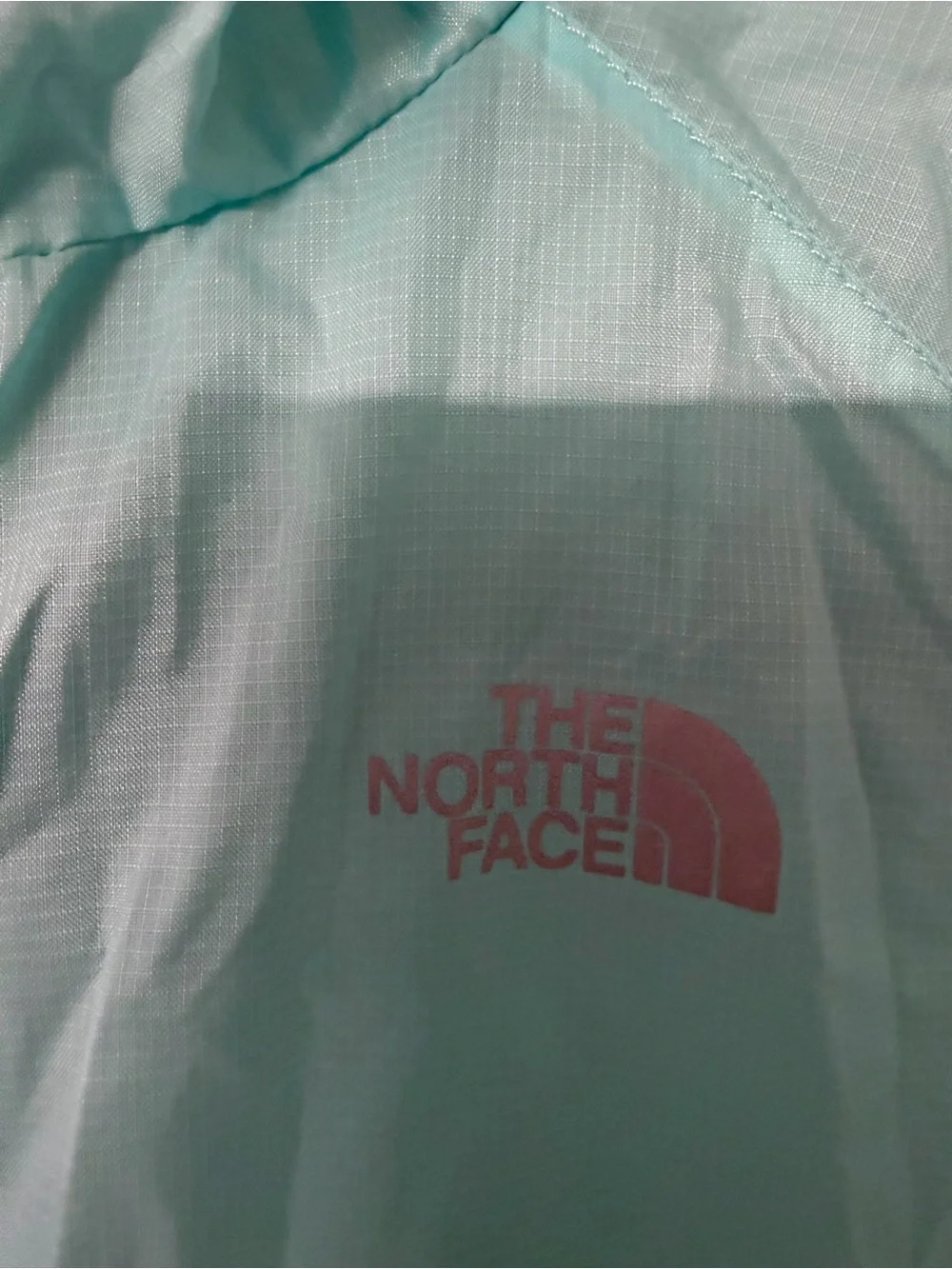 The North Face Girls' Mint Green Packable Hooded Rain Jacket